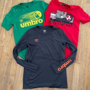 Umbro Boys L Tee Shirt and Long Sleeve Shirt Bundle